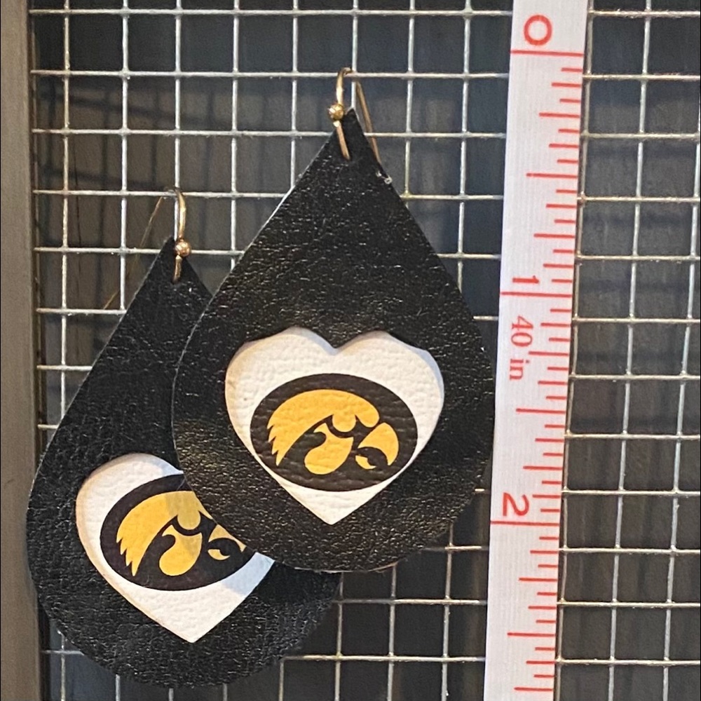 Faux leather earrings